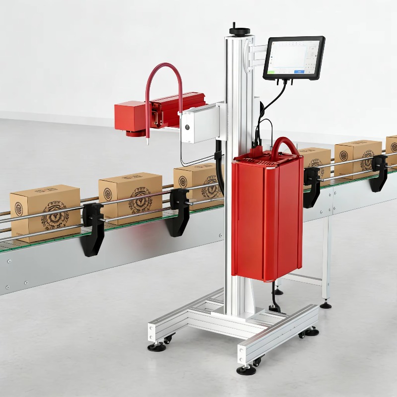 Industrial Laser Packaging - Industriële lasercodeermachine, automatische online vliegende lasermarkeringsapparatuur