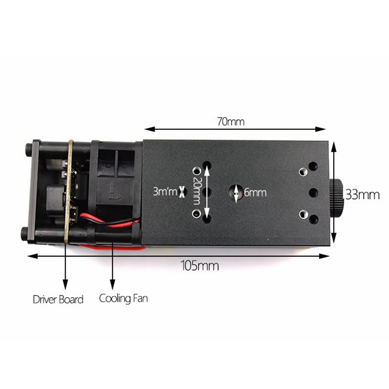 Diode Laser Module - 405nm ~ 850nm Focusseerbare Kop Rode,