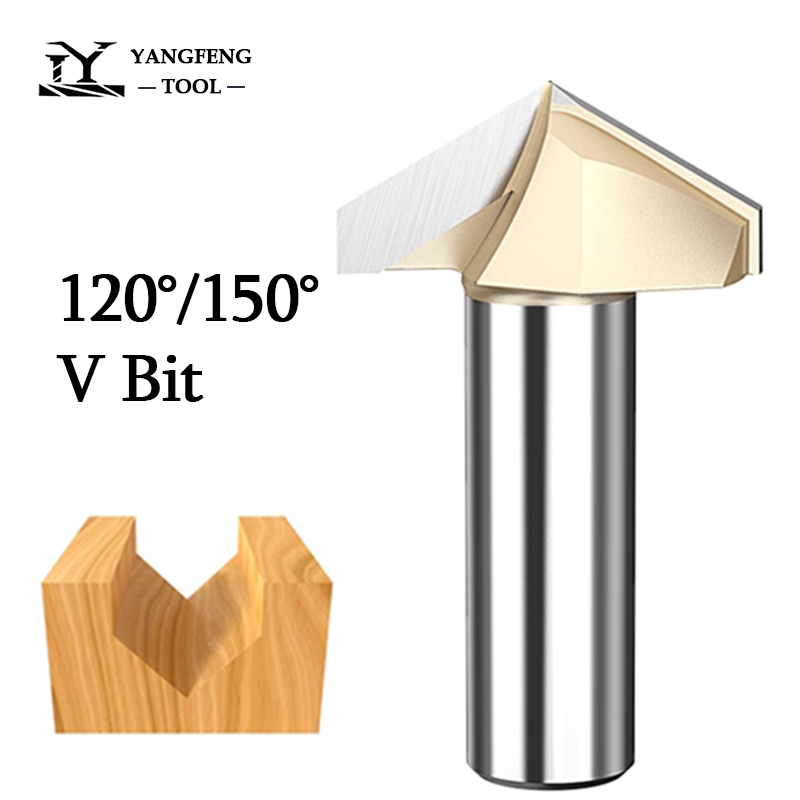 Cnc Router Bit - 120 150 Graden V Bit 1/2
