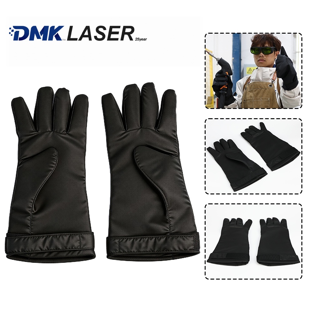 Fiber Laser Cutting Machine - DMK Laserbeschermende handschoenen Zwarte veiligheidshandschoenen 75W/cm*cm