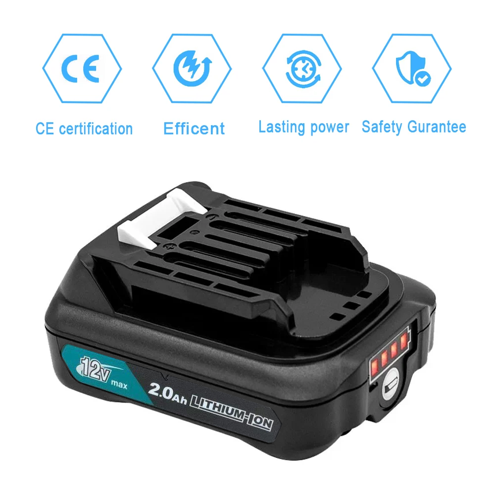 Makita Drill Hp1640 - *** 2.0Ah oplaadbare Li-ionbatterij voor 10,8