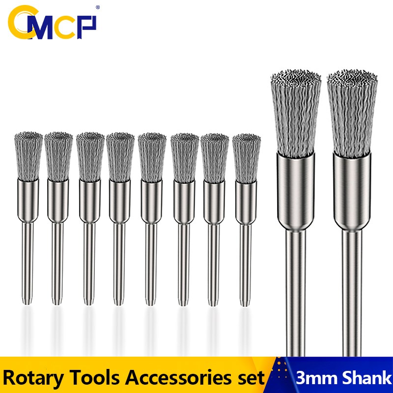 Cnc Router Bit - CMCP Staaldraad Wielborstel Set 3.0mm Schacht