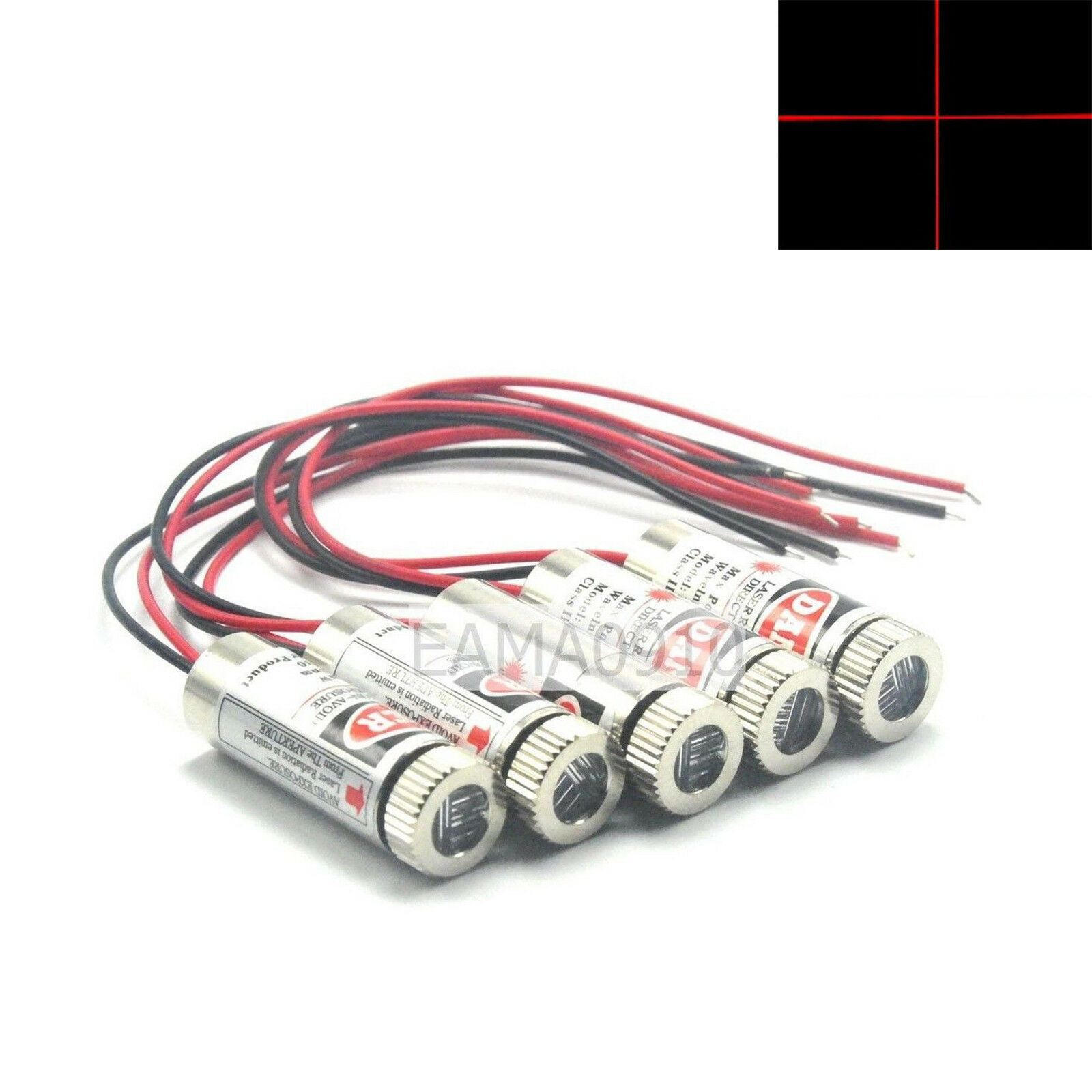 Diode Laser Module - 5 Stuks Focussable 3-5V 650nm 5Mw